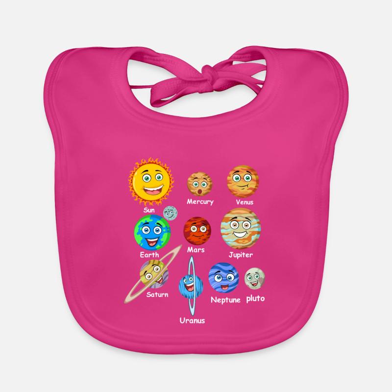 Solar system planets Organic Baby Bibs