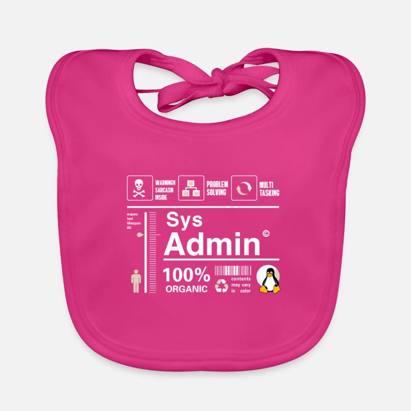 Sys Admin Penguin Ordinateur Nerd pc Platine cpu inh Bavoir bio Bébé