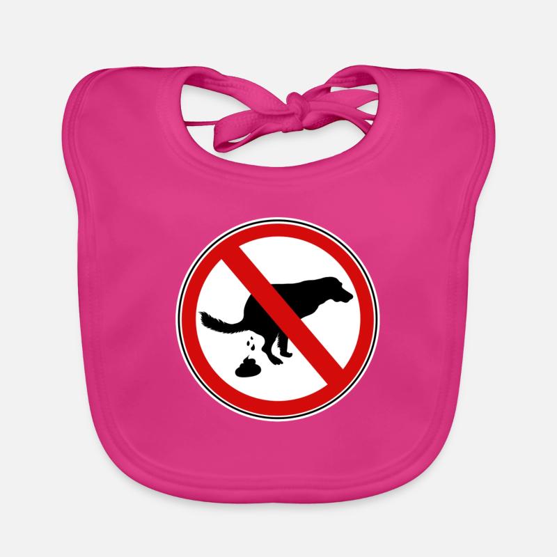 Panneau d’interdiction de merde pour chiens Bavoir bio Bébé