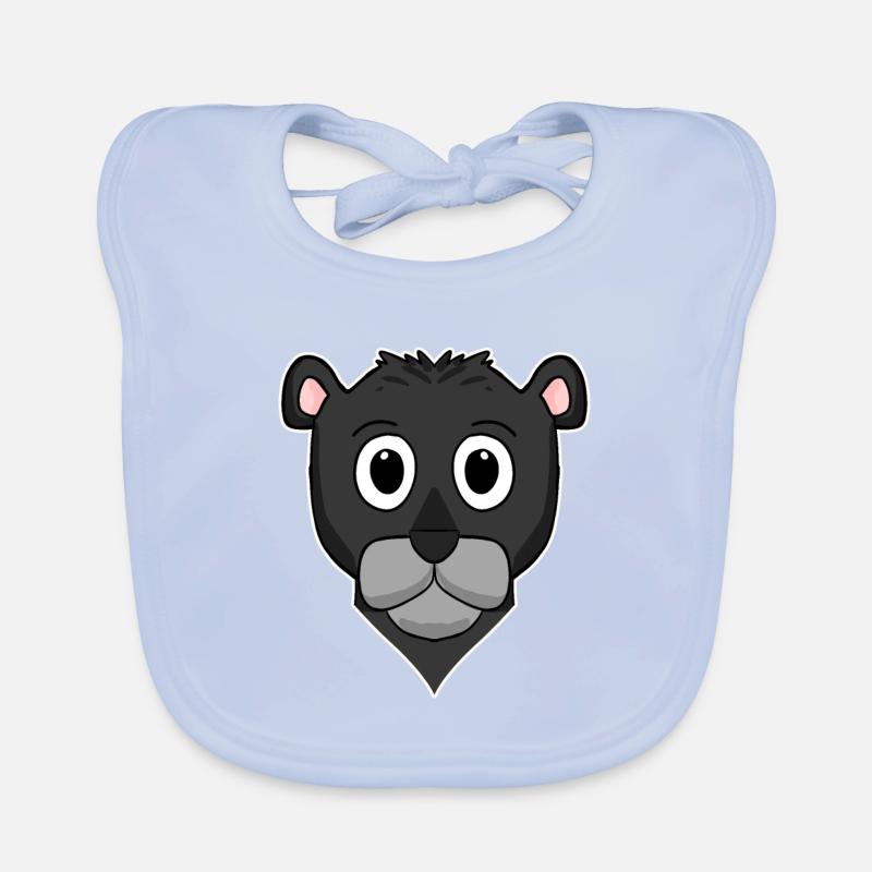 Schwarzer Panther Baby Bio-Lätzchen