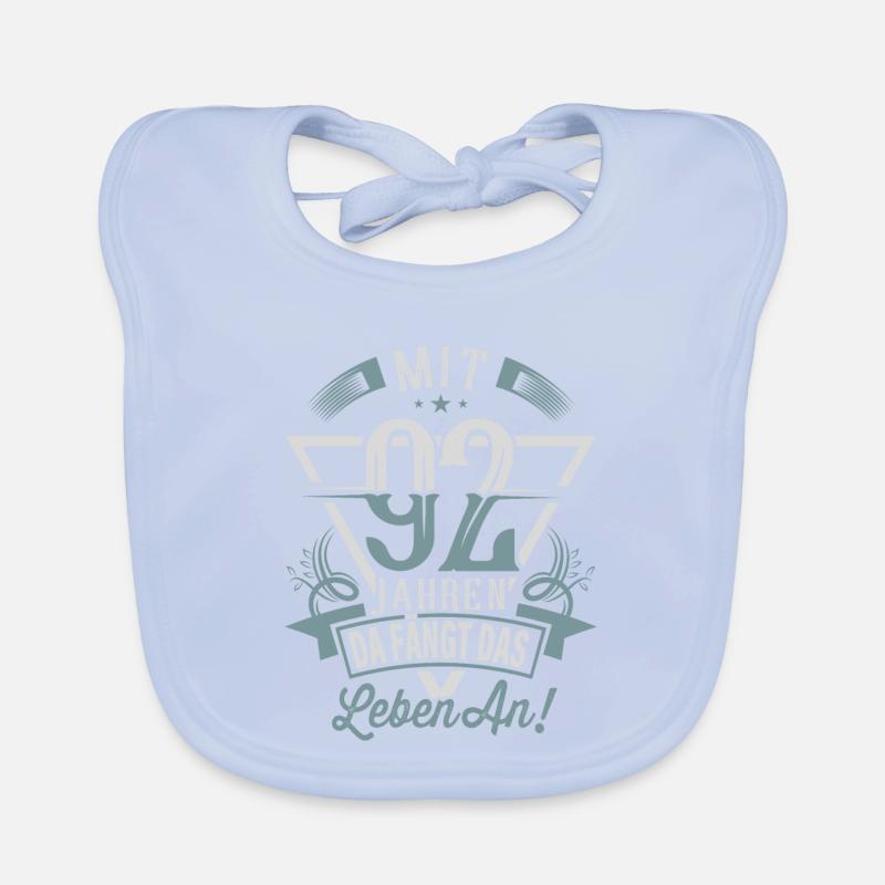 92. Geburtstag Da Fängt Das Leben An Baby Bio-Lätzchen