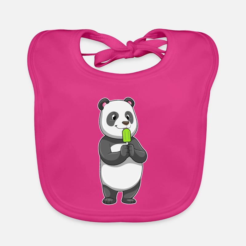Panda Popsicles Bavoir bio Bébé