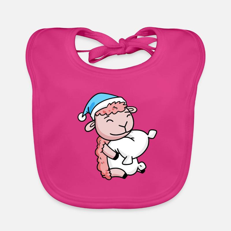 Mouton avec oreiller et bonnet de couchage Bavoir bio Bébé