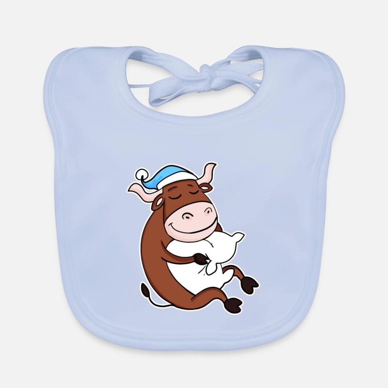 Ox with pillow and sleeping cap Organic Baby Bibs