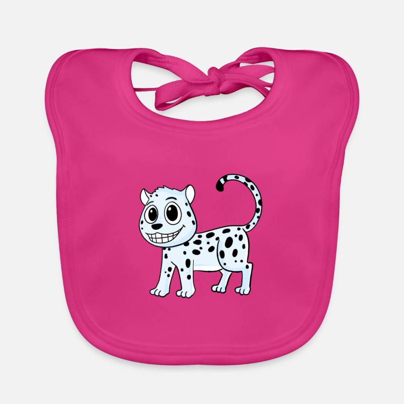 Schneeleopard Leopard Baby Bio-Lätzchen