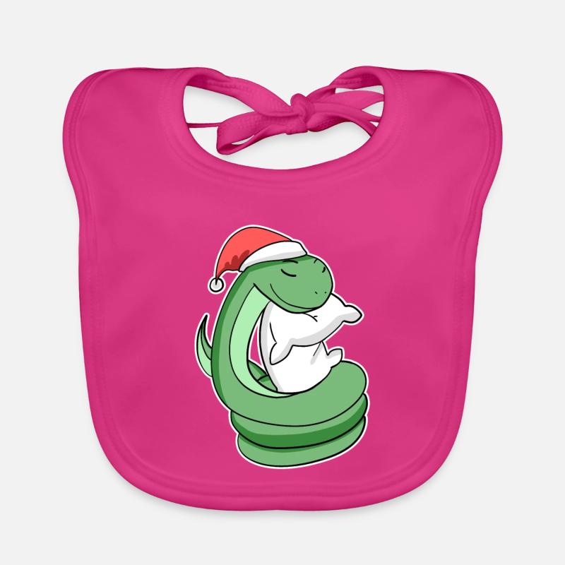 Serpent Noël Sommeil Sommeil Sommeil Sommeil Bavoir bio Bébé