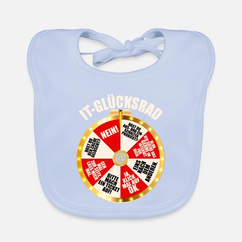 IT Support Glücksrad Service Desk IT Helpdesk Nerd Baby Bio-Lätzchen