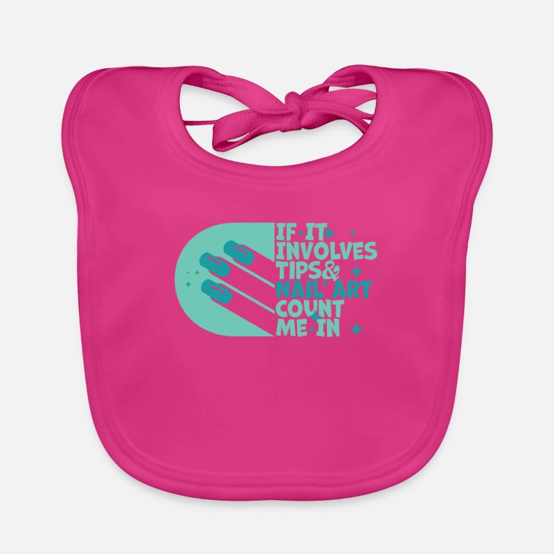 If It Involves Tips and Nail Art Nail Designer Organic Baby Bibs