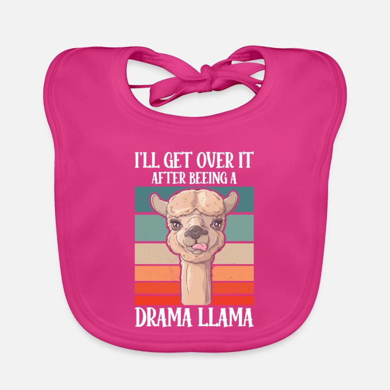 Drama Llama I'll Get Over It Alpaca Organic Baby Bibs
