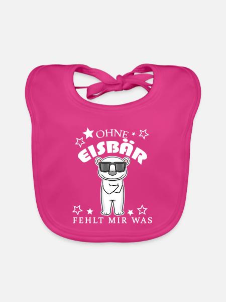 Eisbär Polarbär Bär - Baby Bio-Lätzchen - Fuchsia