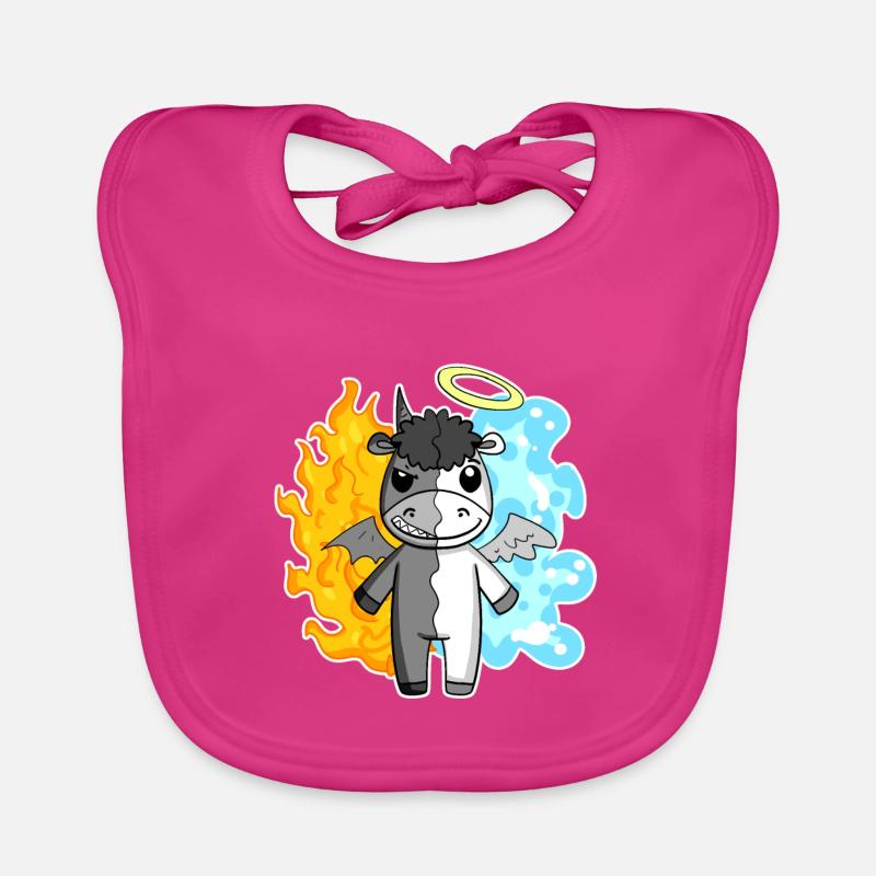 Cow - Angel and Devil Organic Baby Bibs