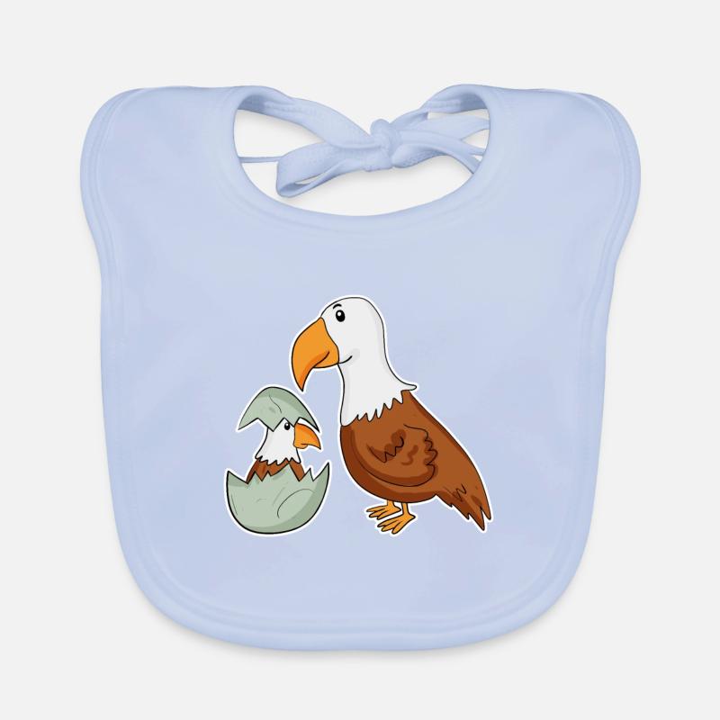 Famille Eagle - Aigle avec bébé - Eagle Motif Bavoir bio Bébé