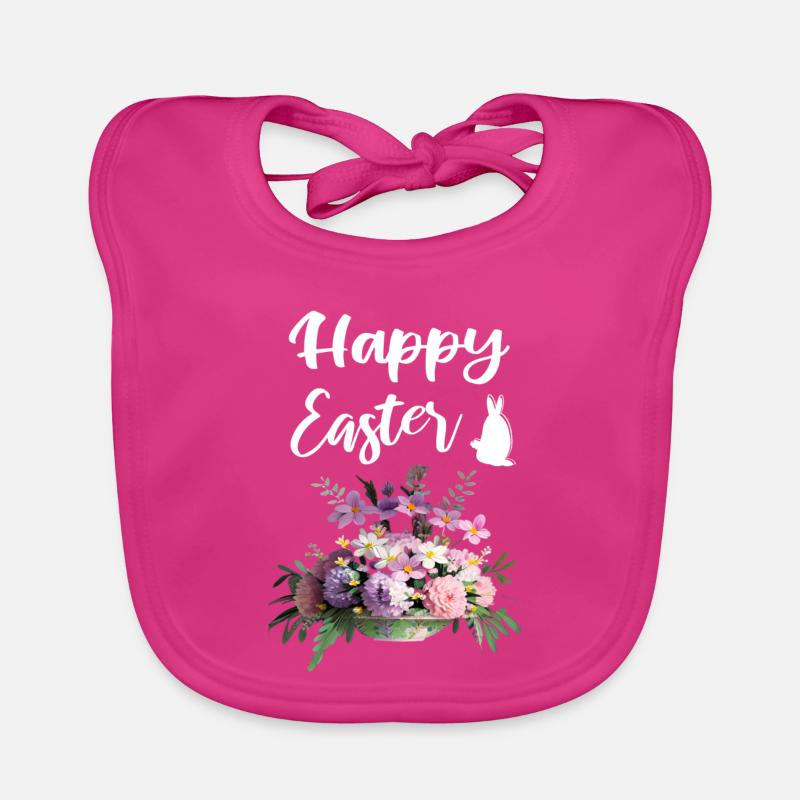 Joyeuses Fleurs de Pâques Bouquet Bavoir bio Bébé
