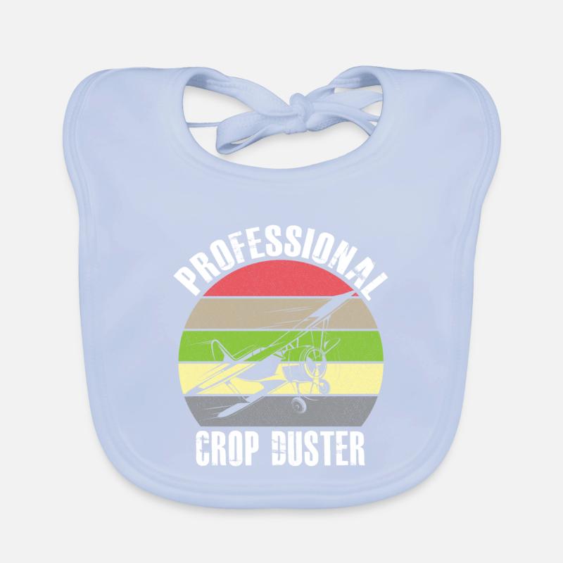 Crop Dusting in Progress Crop Dusting Duster Plane Baby Bio-Lätzchen