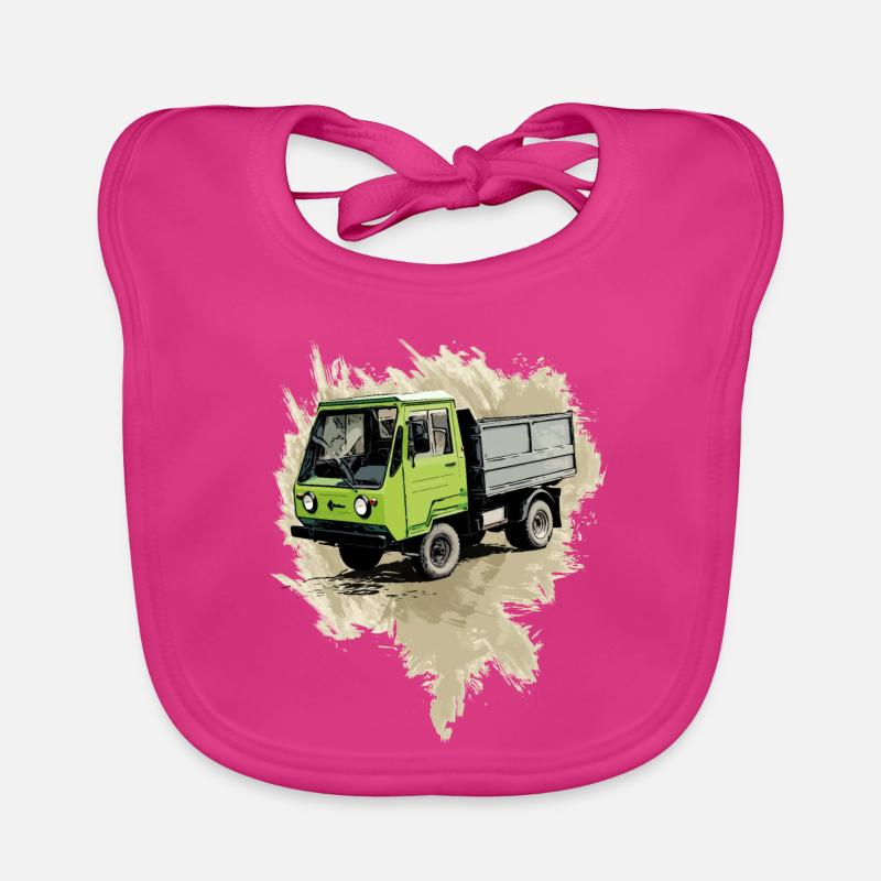 Multicar 25 - Baby Bio-Lätzchen - Fuchsia