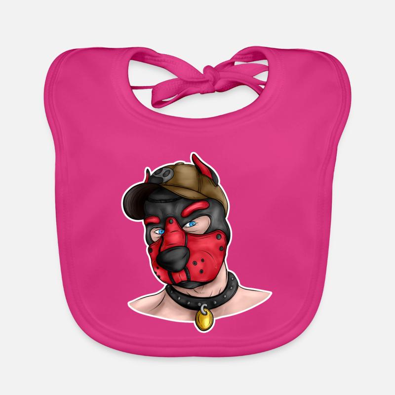 PuppyRed - Bavoir bio Bébé - fuchsia