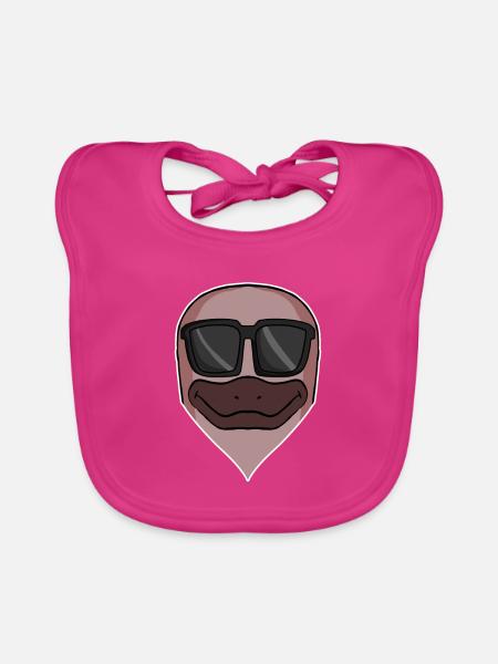 cooles Schnabeltier mit Sonnenbrille - Baby Bio-Lätzchen - Fuchsia