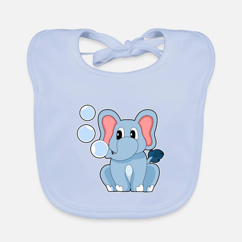 Éléphant mignon Bavoir bio Bébé