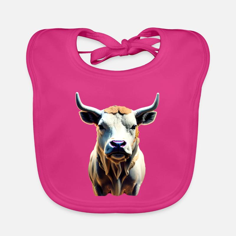 Vache - taureau avec cornes Bavoir bio Bébé