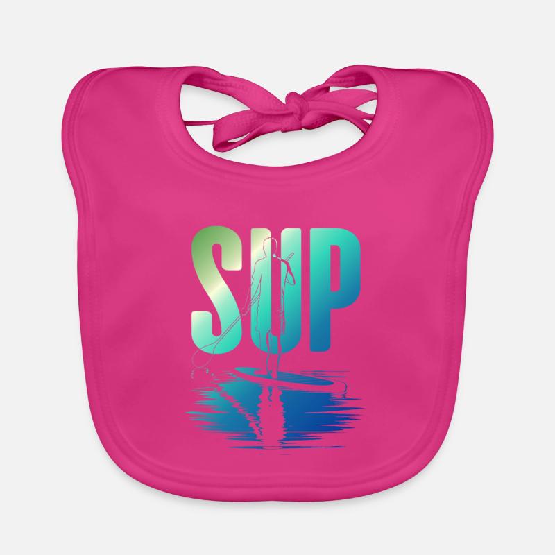 SUP - Bavoir bio Bébé - fuchsia