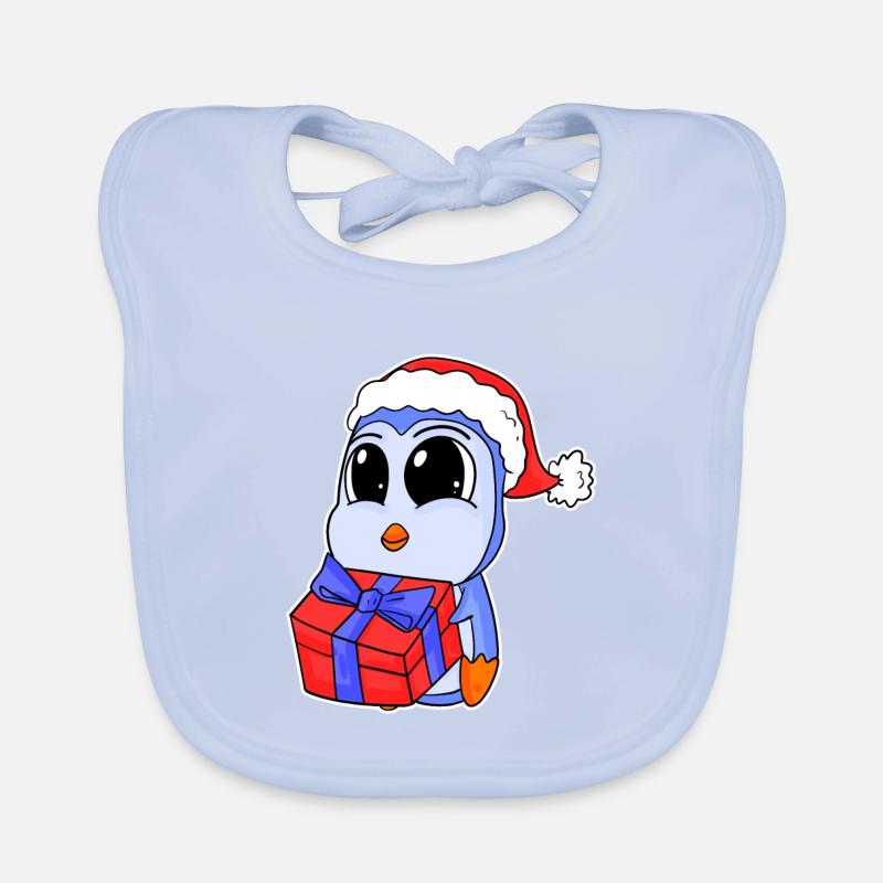 Bébé pingouin Noël Bavoir bio Bébé