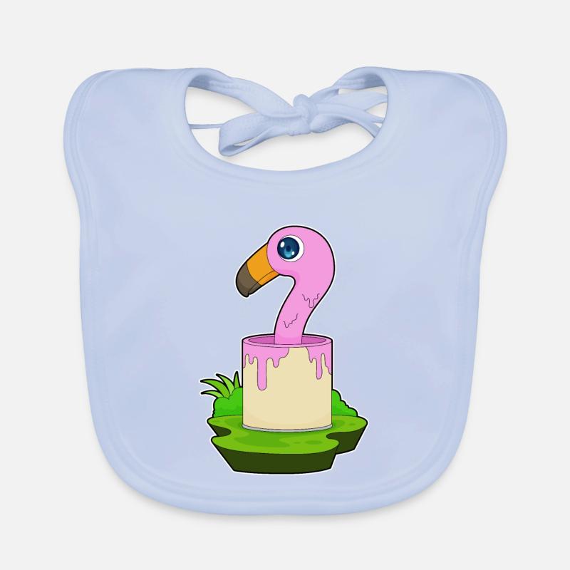 Flamingo Maler Farbeimer Malen Baby Bio-Lätzchen