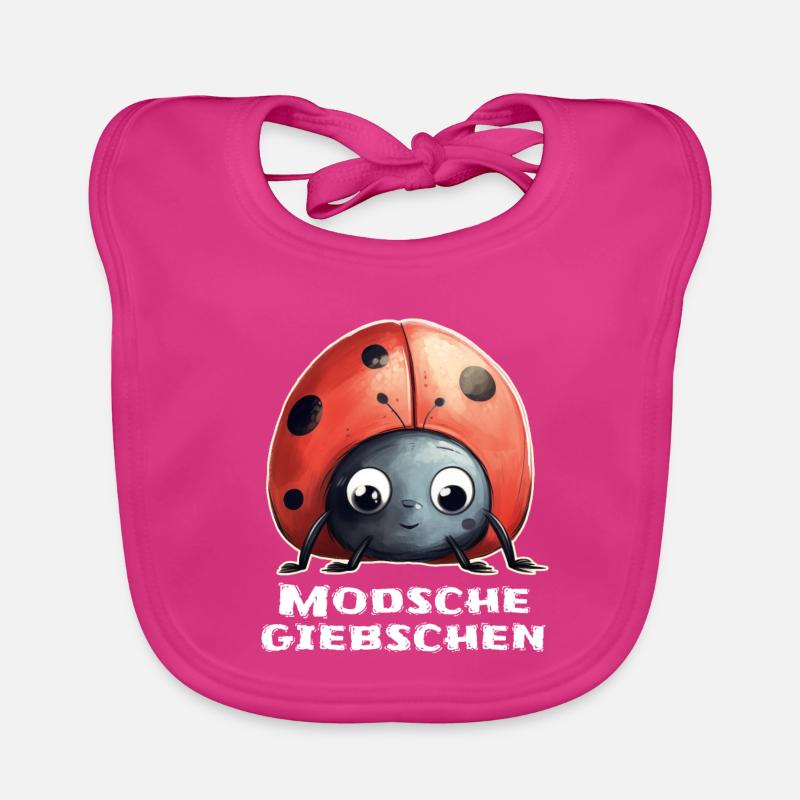 Modschegiebchen Marienkäfer Sächsisch Geschenk Baby Bio-Lätzchen
