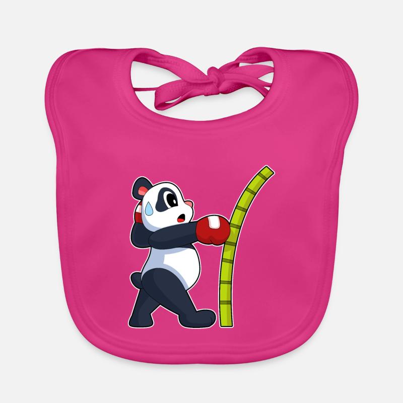 Panda Boxer Gants de boxe Boxe Bavoir bio Bébé