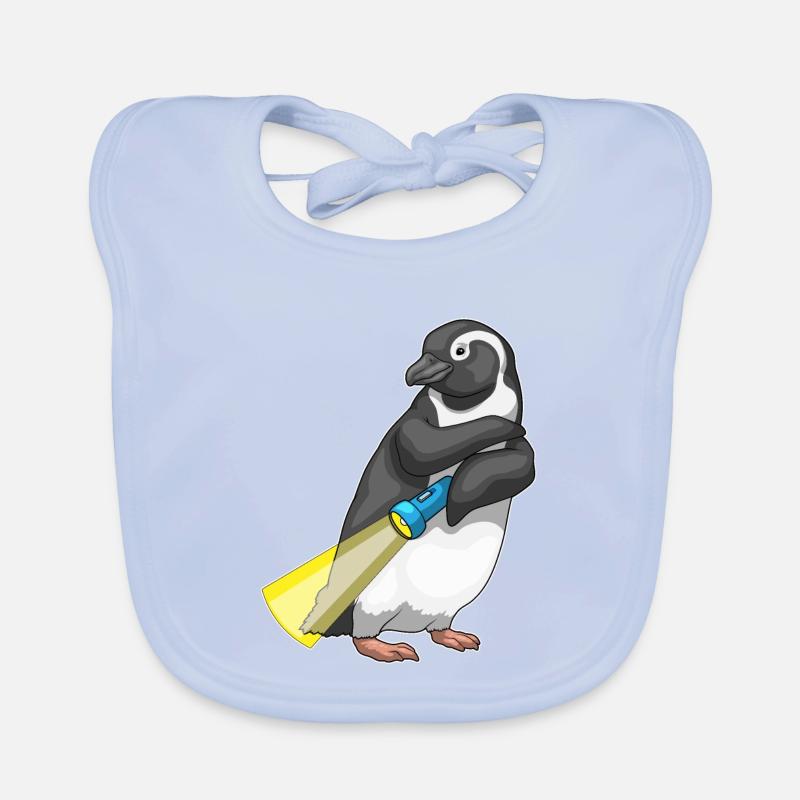 Lampe de poche pingouin Bavoir bio Bébé