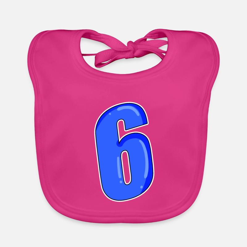 Number 6 Number Organic Baby Bibs