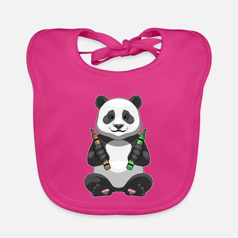 École de crayons Panda Student Bavoir bio Bébé