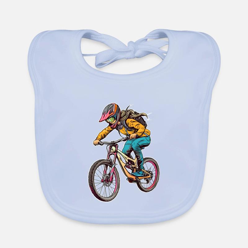 Fille de bicyclette Bavoir bio Bébé