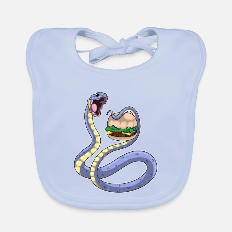 Snake Cheeseburger Organic Baby Bibs