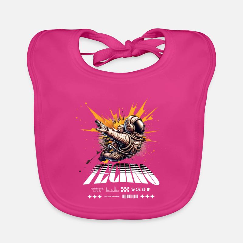 Astronaut in Sprayer Splash Techno Organic Baby Bibs