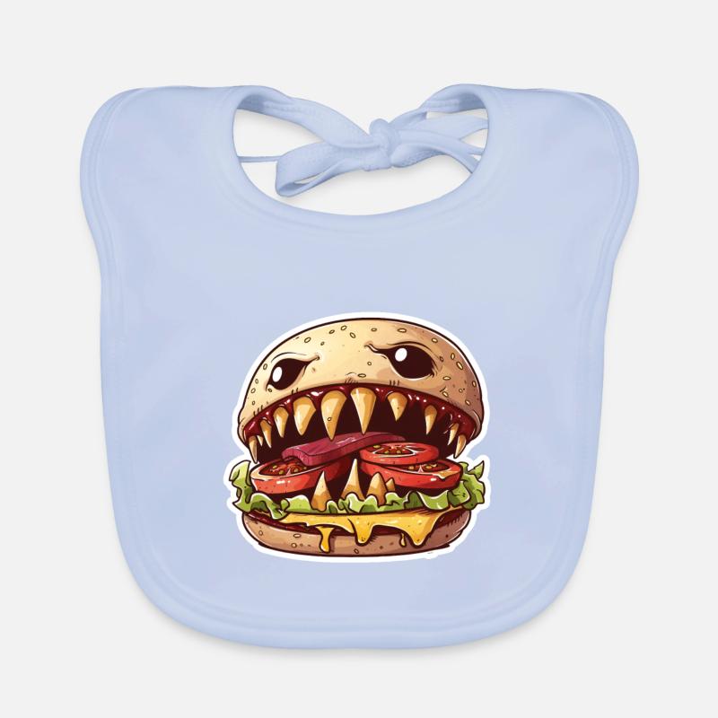 Cheeseburger carnivore – Monster Burger Bavoir bio Bébé