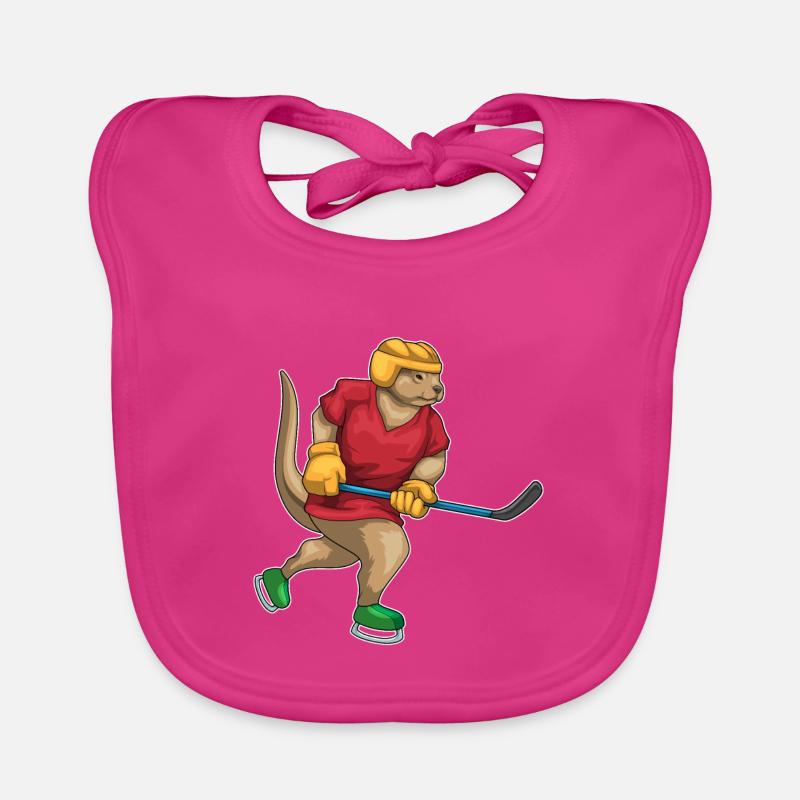 Otter Eishockey Eishockeyschläger - Baby Bio-Lätzchen - Fuchsia