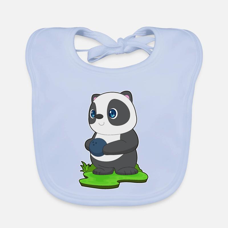 Boule de bowling Panda Bavoir bio Bébé