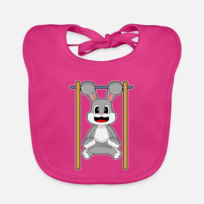 Bunny Bodybuilder Tractions Musculation Bavoir bio Bébé