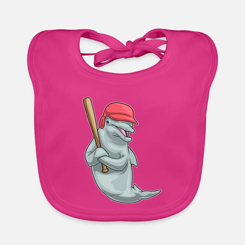 Batte de baseball Dolphin Bavoir bio Bébé