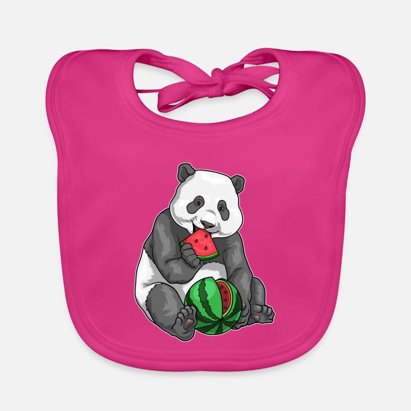 Panda Pastèque Bavoir bio Bébé