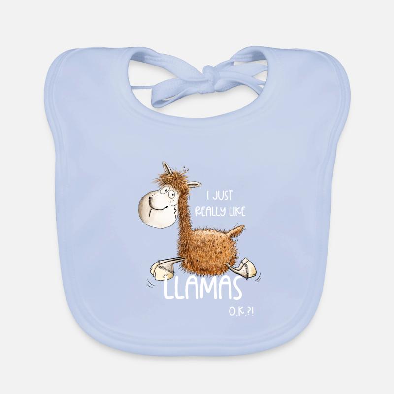 I Just Really Like Llamas Organic Baby Bibs