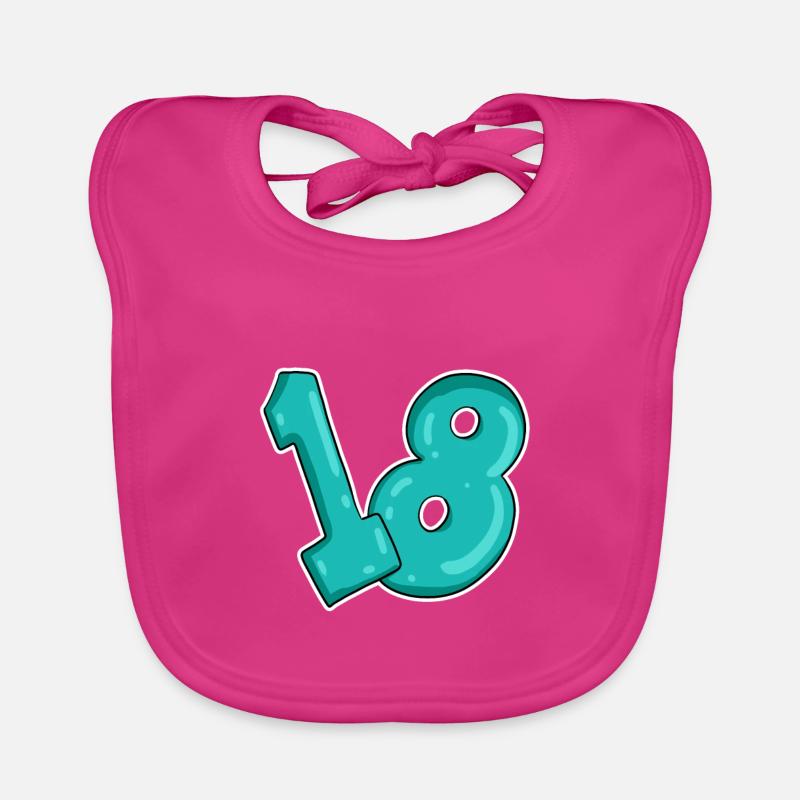 Dix-huit 18 Numéro Numéro Bavoir bio Bébé