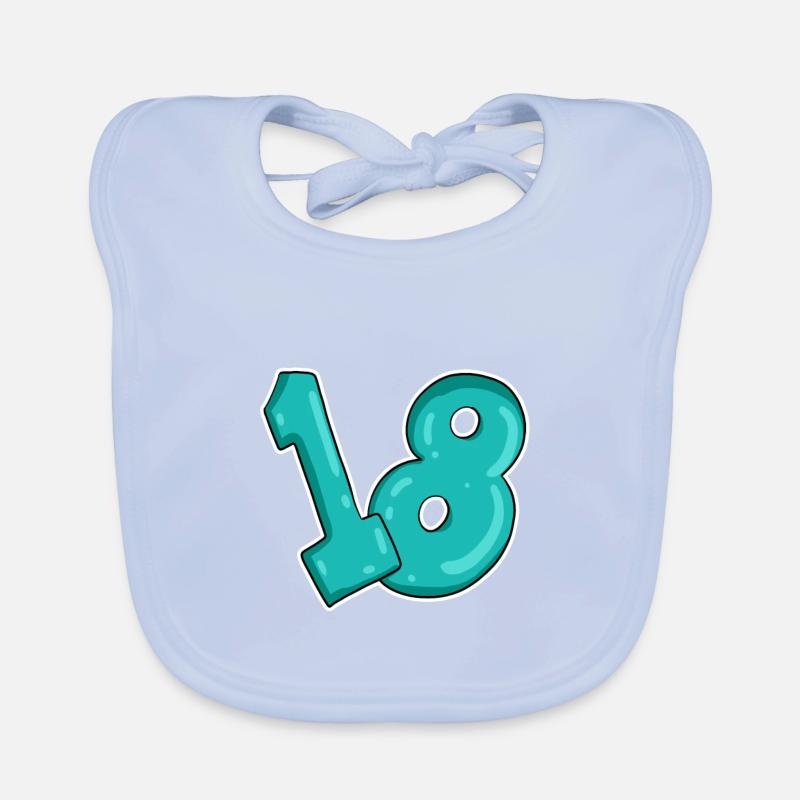 Dix-huit 18 Numéro Numéro Bavoir bio Bébé