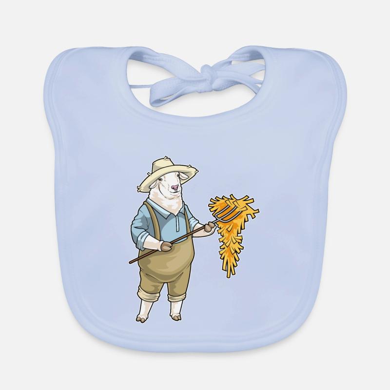 Mouton Éleveur Paille Bavoir bio Bébé