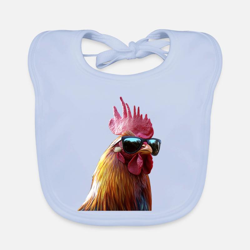 Rooster Chicken Daddy Chicken Coop Dad Farmer Chickens Organic Baby Bibs