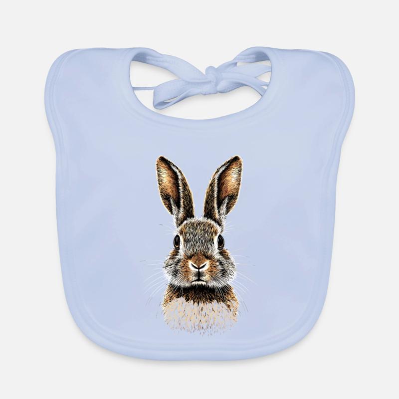 Bunny Rabbit Lover Hare Bunny Cute Bunnies Organic Baby Bibs