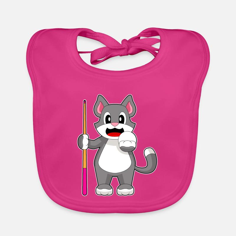 Katze Billiard Queue Baby Bio-Lätzchen
