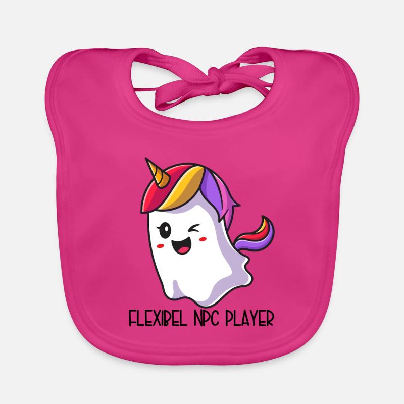 Flexible NPC Player – Bunter Einhorn Geist Baby Bio-Lätzchen