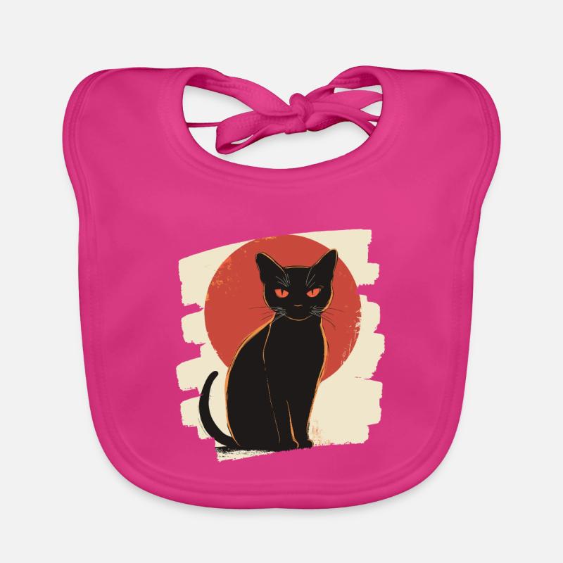 Black cat Organic Baby Bibs
