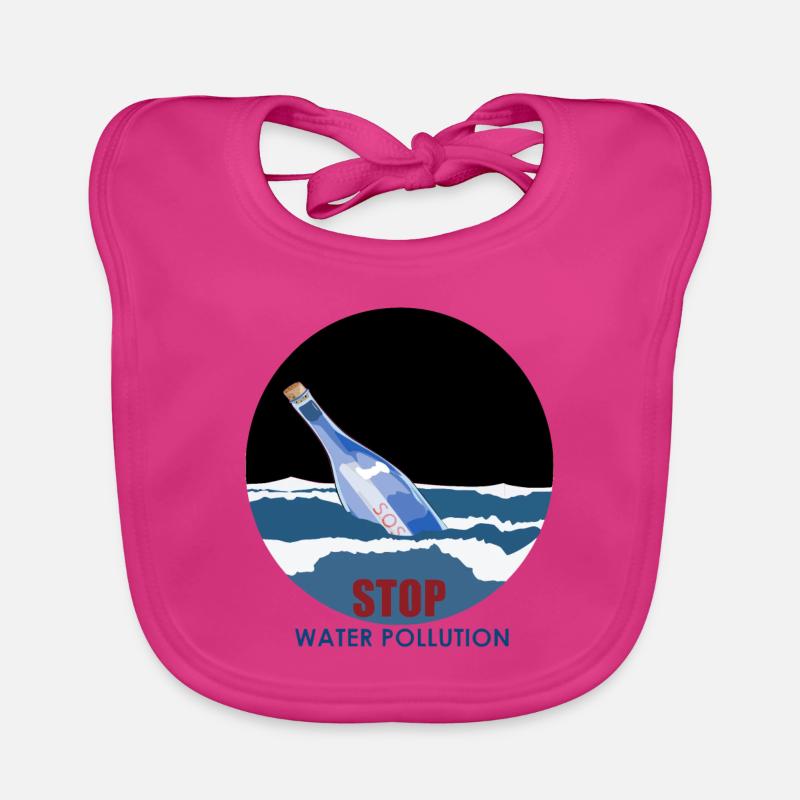 Stop water pollution Bavoir bio Bébé